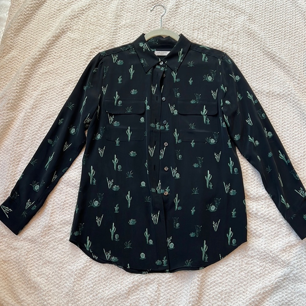 Equipment Silk Blouse, Size Small